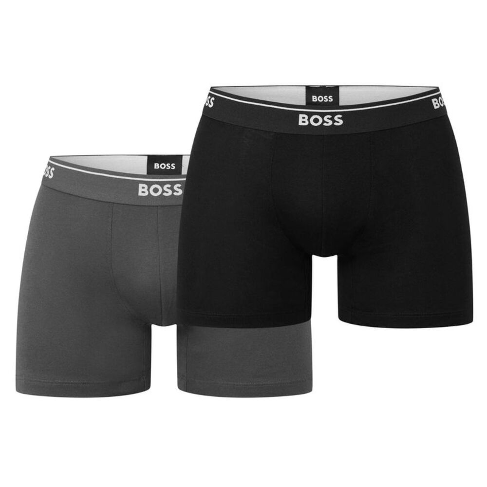 Boss Mens Boxer Briefs (Pack of 2) / Black/Gray